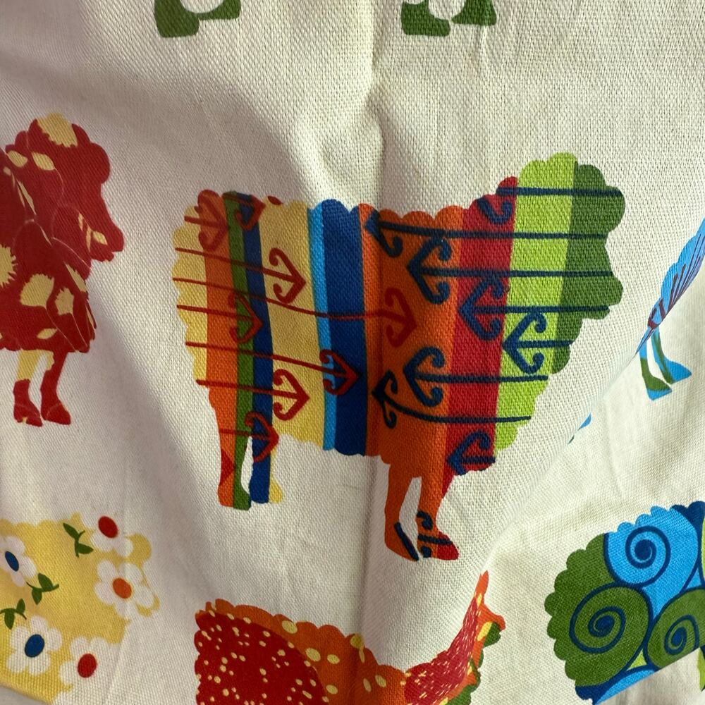 Derek of New Zealand 100% Cotton Sheep Applique Colorful Apron Kitchen Souvenir - Picture 4 of 7